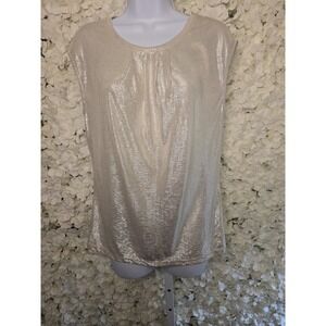 Liz Claiborne Gold Shiny Shell SM Party Time, Flashy Is Better Priced Low To Go